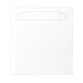 Enkelt punktstödraster med banderoll anteckningsblock