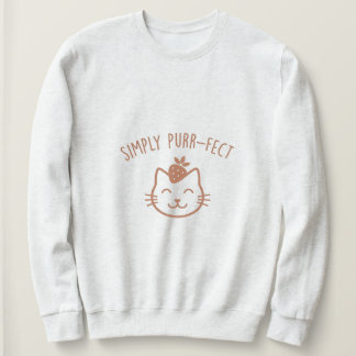 Enkelt Purr-fekt Söt katt-estetisk Tröja