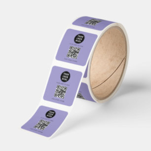 Enkelt QR-kod företagslogotyp skanna här anpassad Fyrkantigt Klistermärke