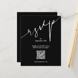 Enkelt QR-kort för svart, stor höljeskort i Bröllo