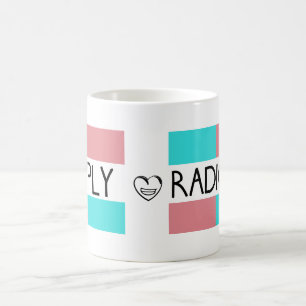 Enkelt radikal dubbel sidomugg kaffemugg
