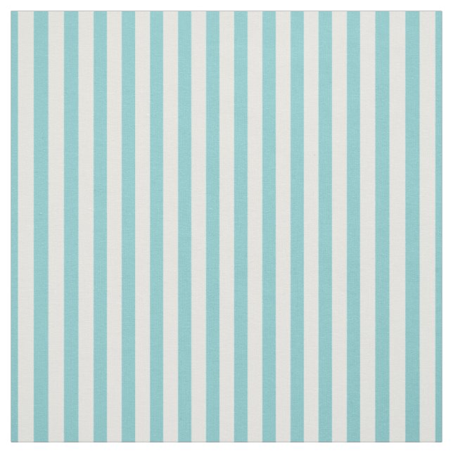 Enkelt Rand Mönster Aqua/White-Trendig Tyg (Provkarta)