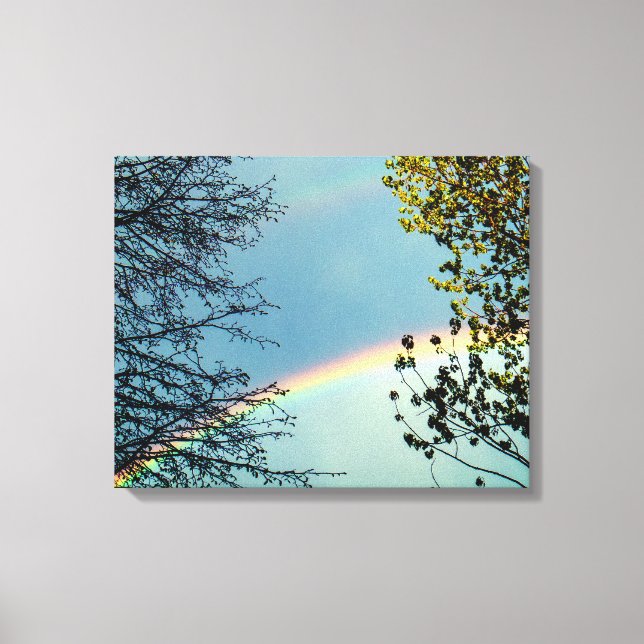 &Enkelt regnbåge 2 Canvastryck (Framsida)