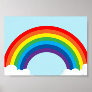 Enkelt regnbåge poster