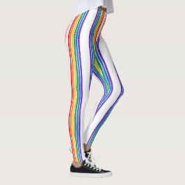 Enkelt regnbåge rand Gay-månadslösning Leggings