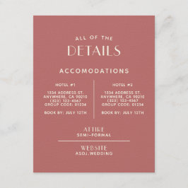 Enkelt + Rengör minimalt Bröllop-detaljhölje Tilläggskort