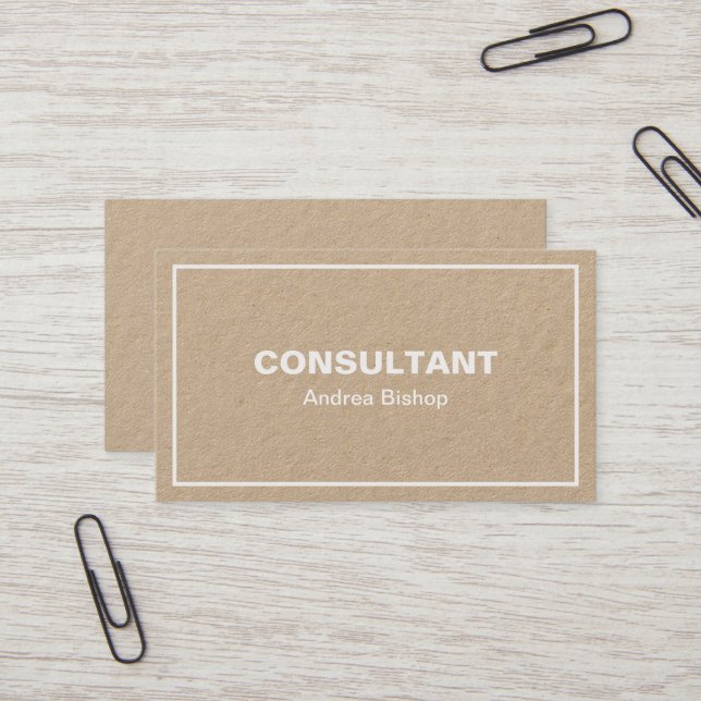 Enkelt rent klassiskt Ram-Affärskort Visitkort (Fram/Back In Situ)