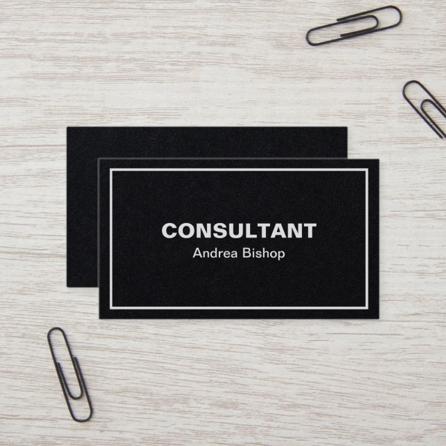 Enkelt rent klassiskt Ram-Affärskort Visitkort (Fram/Back In Situ)