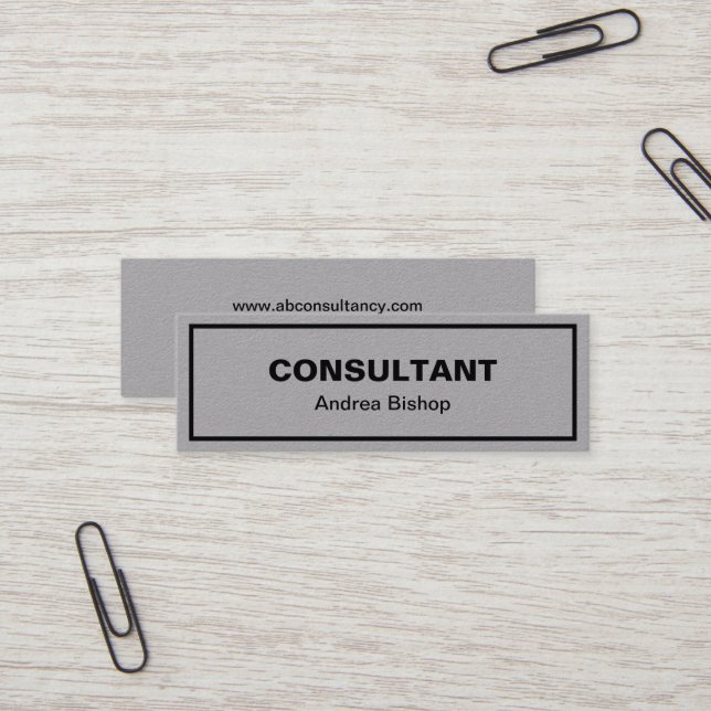 Enkelt rent Mini-Affärskort i Ram Classic Mini Visitkort (Fram/Back In Situ)