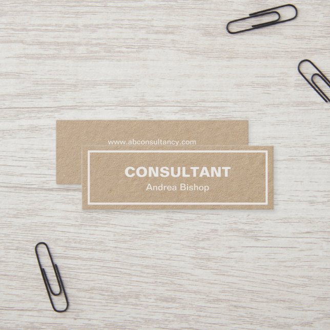 Enkelt rent Mini-Affärskort i Ram Classic Mini Visitkort (Fram/Back In Situ)