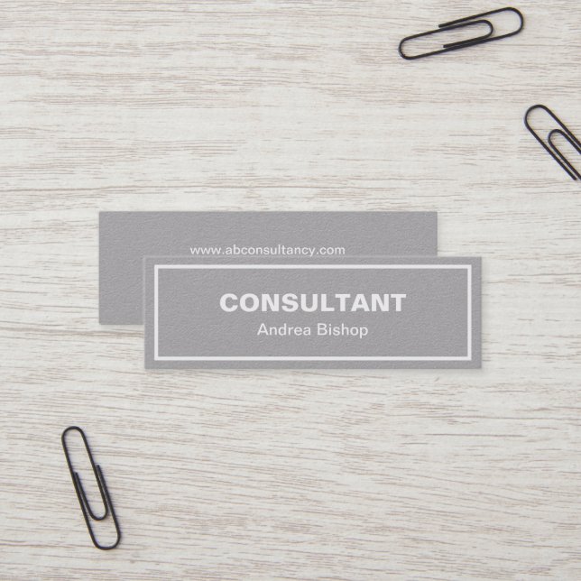 Enkelt rent Mini-Affärskort i Ram Classic Mini Visitkort (Fram/Back In Situ)