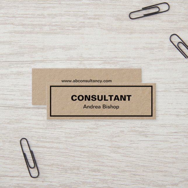 Enkelt rent Mini-Affärskort i Ram Classic Mini Visitkort (Fram/Back In Situ)