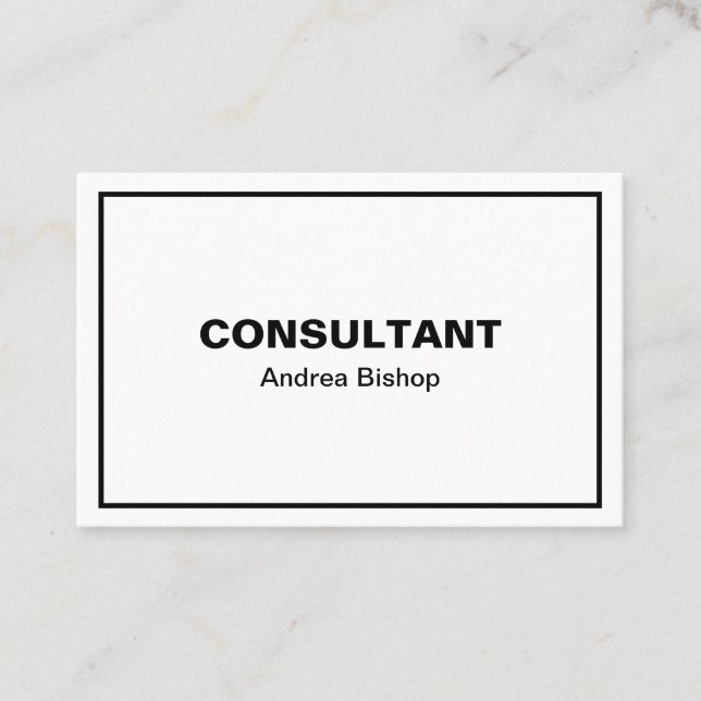 Enkelt rent Ram klassiskt Visitkort (Framsida)