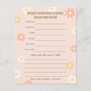 Enkelt Retro Boho Daisy Baby Shower Guessing Game