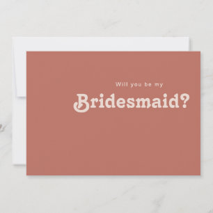 Enkelt Retro Old Ro Bridesmaid Frieri kort