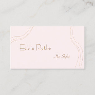 Enkelt Retro Rosa Hair Stylist Beauty Salon Visitkort