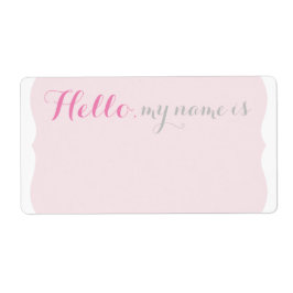 Enkelt ringopat Namn bricka - Söt i Rosa Fraktsedel