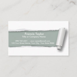 Enkelt riven sönder papper design för original visitkort
