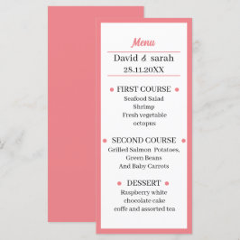 Enkelt Ro Bröllop-middag Meny