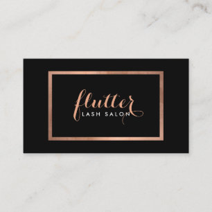 Enkelt Ro Guld Lash Salon Logotyp Black Visitkort