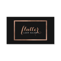 Enkelt Ro Guld Lash Salon Logotyp Black