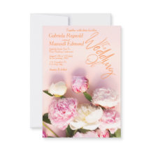 Enkelt Ro Rosa Peony Blommigt Bröllop