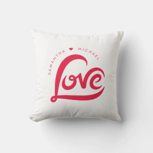 Enkelt Röda Valentines day Kärlek Hearts Mönster Kudde