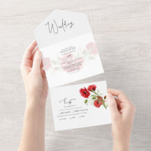 Enkelt rödBlommigt Winter Wedding