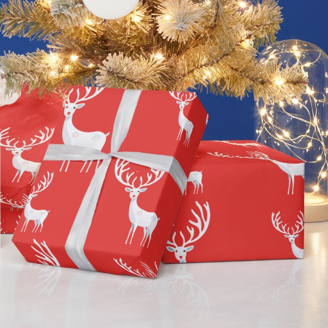 Enkelt rödrenar, jultoma Julafton Mönster Presentpapper (Helgdagar)