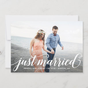 Enkelt Romantic Bröllop annons Elopement Tack Kort