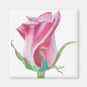 Enkelt Rosa ros-magnet Magnet