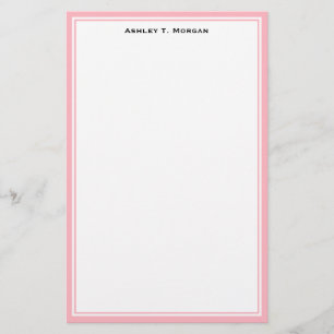 Enkelt Rosa White Personlig Stationery Brevpapper