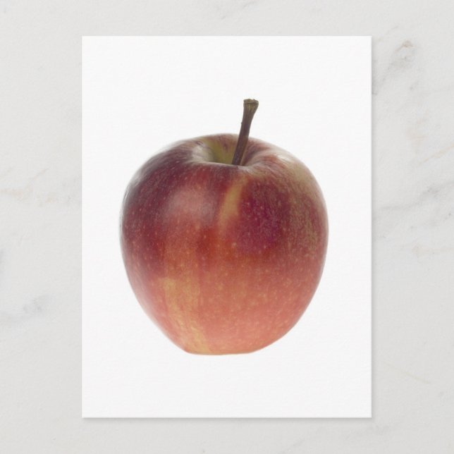 Enkelt rött äpple vykort (Framsida)