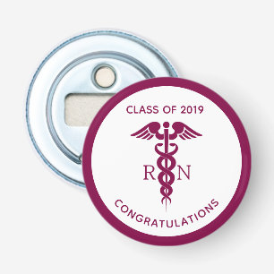 Enkelt rött Caduceus Sjuksköterska med medicinsk s Flasköppnare