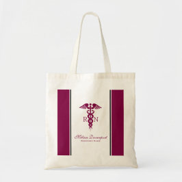 Enkelt rött Caduceus Sjuksköterska med medicinsk s Tygkasse