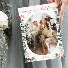 Enkelt rött falligrafi - jullkort julkort