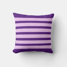 Enkelt Royal Lila och Lilac Vågrät Rand Kudde