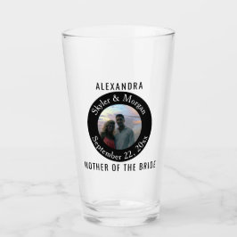 Enkelt runda, svart och vitt, Bröllop-foto Glaskopp