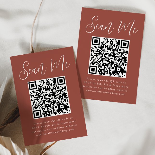 Enkelt Rust-skript QR-kod för bröllopsanmälan Tilläggskort (Skapare uppladdad)