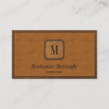 Enkelt Rustic Elegant Vintage Leather Monogram