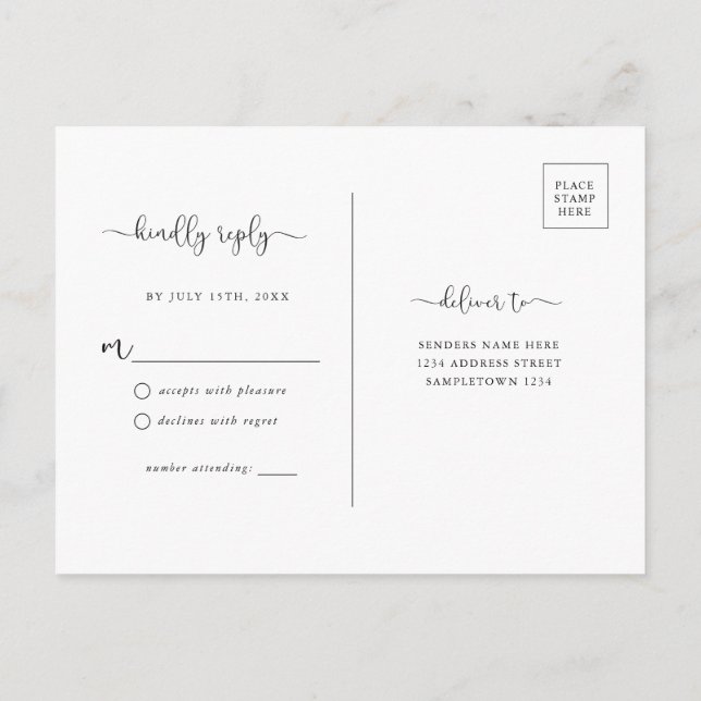 Enkelt Rustic Kraft Brown OSA-vykort Vykort (Baksida)