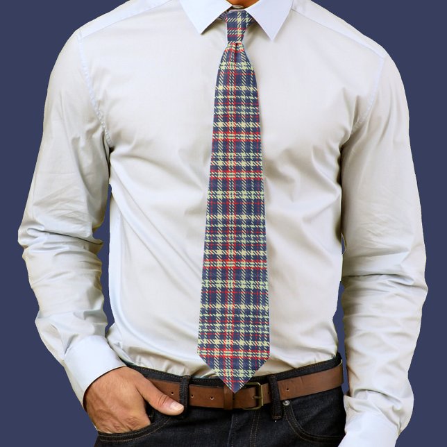 Enkelt Rustic Navy Blue Minimalist Cute Play Slips (Navy blue plaid neck tie. )