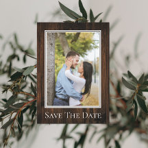 Enkelt Rustic Photo Save Date