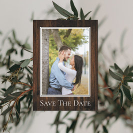Enkelt Rustic Photo Save Date Spara Datumet