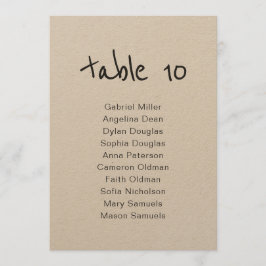 Enkelt rustiskt Bordsnummer med sittplats