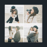 Enkelt rutnät med fyra Personligers foto-rutnät Magnet<br><div class="desc">Fotogåvor är de bästa gåvorna! Personlig enkelt med text och/eller bilder för ett anpassningsbar. Designad av Berry Berry Sweet. Visa fler design på www.berryberrysweet.com</div>