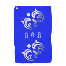 Enkelt Silver på blå |