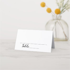 Enkelt sittnummer för Elegant Bröllop Bord Placeringskort