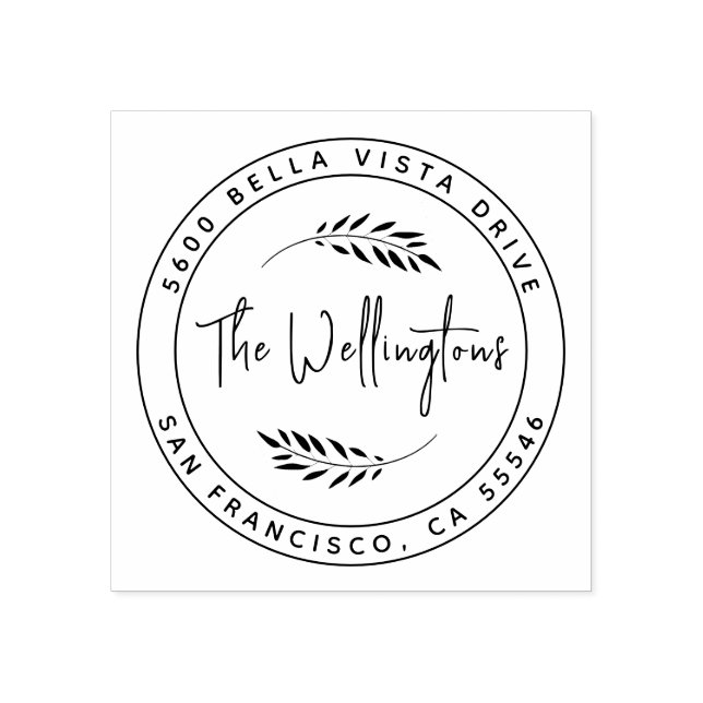 Enkelt självförsörjande i Namn Returadress i botan Stämpel (Tryck)