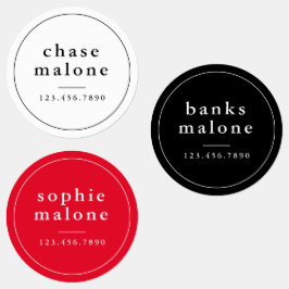 Enkelt Skola Färg vattentätt Namn Klistermärke